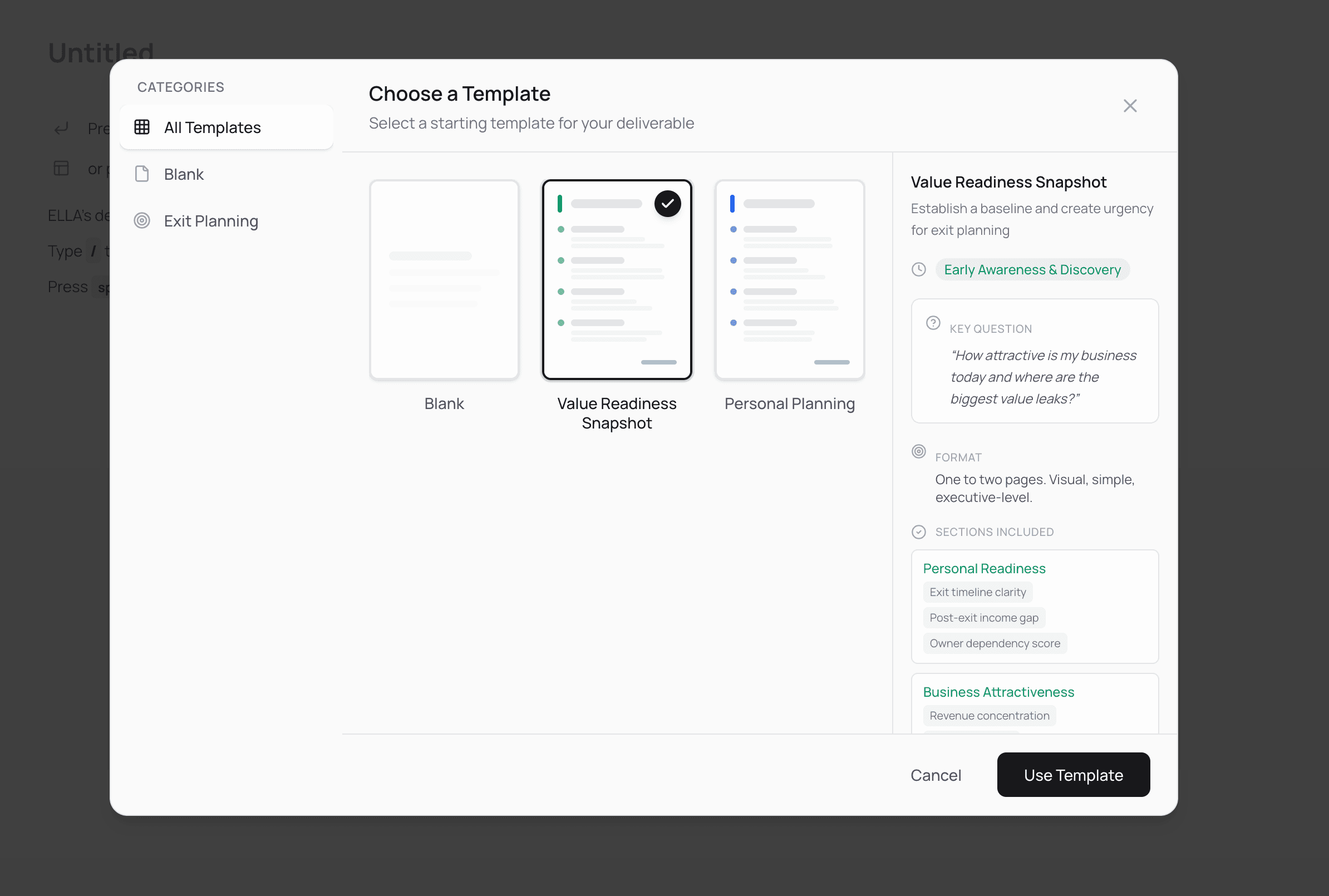 Reusable Deliverables templates